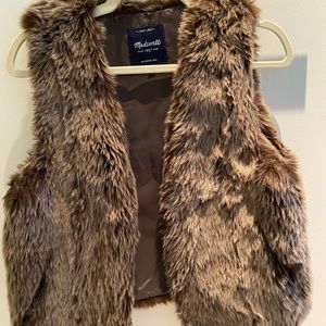 Madewell faux fur vest